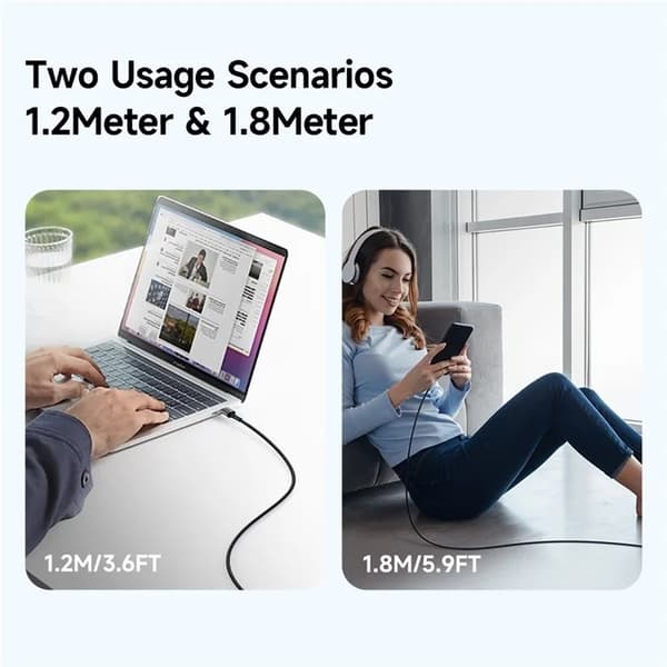 MCDODO USB-A - USB-C 100W Kabel 1.8M 6A CA-3591 MDD - Svart Svart
