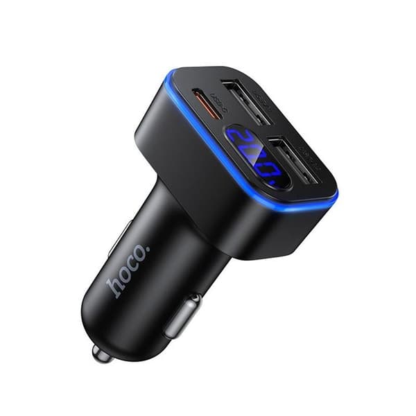 Hoco Billaddare 42W 1xUSB-C 2xUSB-A QC3.0 Z63A - Svart Svart