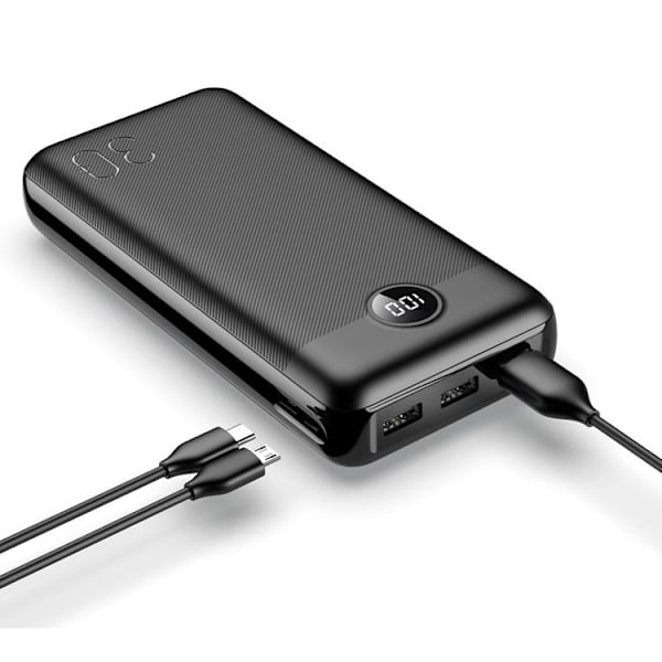 VEGER Powerbank 30000 mAh PD QC 3.0 3A 20W L30 - Svart
