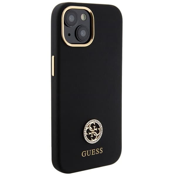 Guess Mobilskal till iPhone 15 / 14 / 13 MagSafe Silicone Logo Strass 4G