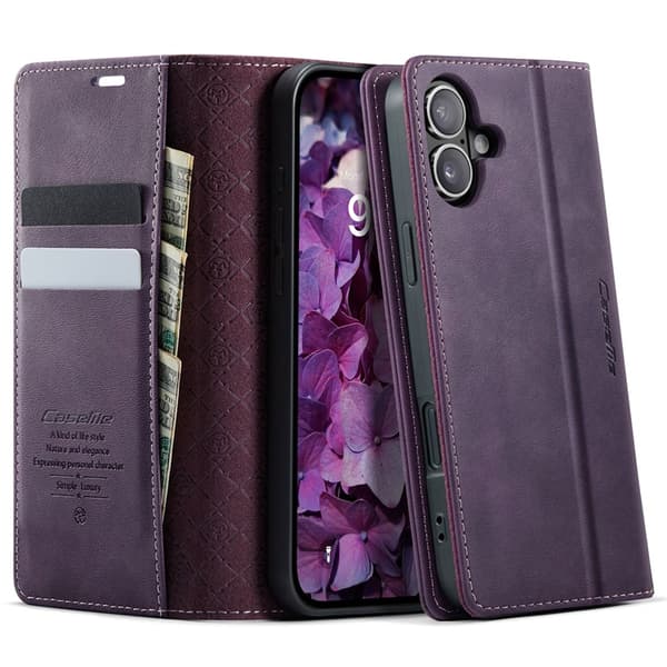 Caseme iPhone 17 Plånboksfodral RFID-Skydd 033 Series - Lila Lila