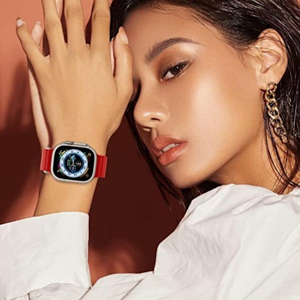 Apple Watch 4/5/6/7/8/SE Band (38/40/41mm) Ocean - Röd