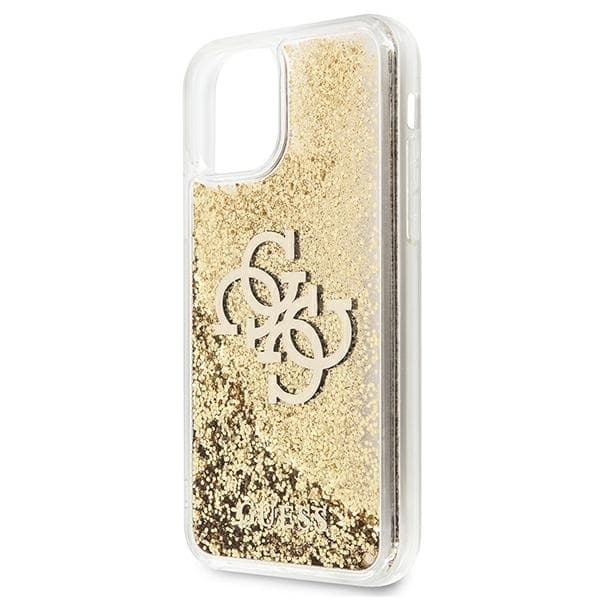 Guess Mobilskal till iPhone 11 / Xr MagSafe 4G Big Liquid Glitter - Guld