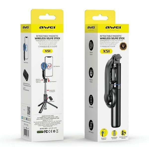 AWEI Selfiepinne X51 – Svart