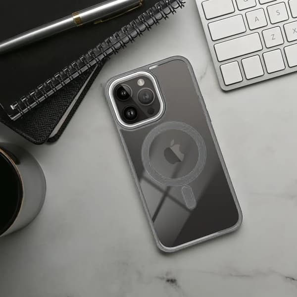 Telefontaske til iPhone 16 Pro Max Magsafe Color Edge - Titanium Grå Grå