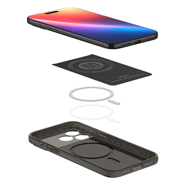 Spigen telefontaske til iPhone 17 Pro Max Magsafe Thin Fit - Gunmetal Grå