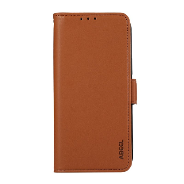 ABEEL iPhone 12 / 12 Pro Plånboksfodral RFID-Skydd Konstläder - Brun