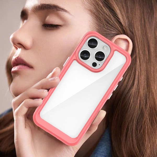 Telefontaske til iPhone 16 Pro Outer Space - Rød Röd