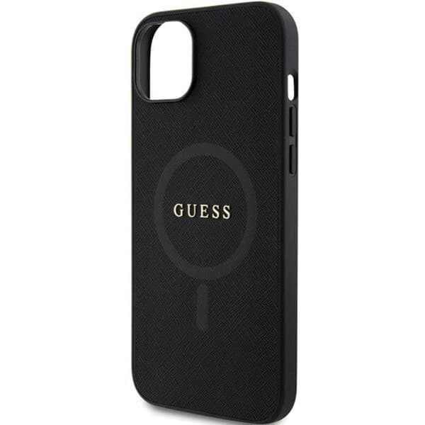Guess Mobilskal till iPhone 15 Plus Magsafe Saffiano - Svart Svart