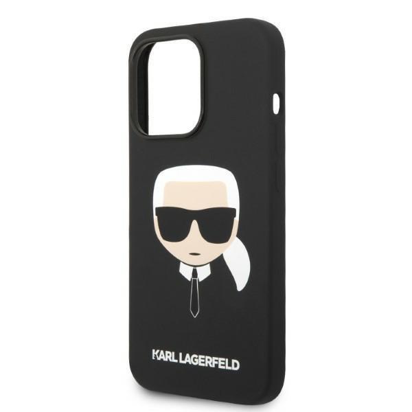 Karl Lagerfeld iPhone 14 Pro Skal Magsafe Silicone Karl`s Head -
