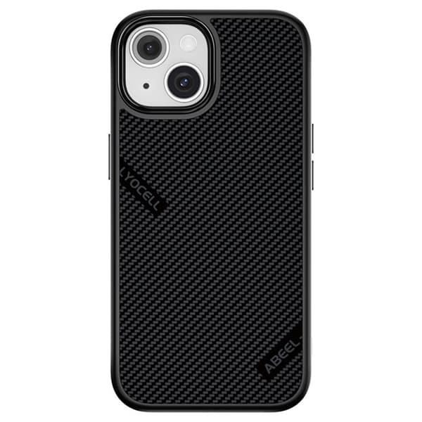 ABEEL CF-Lyocell Series Mobilskal till iPhone 15 MagSafe Microfiber Svart