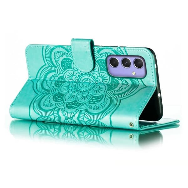 Samsung Galaxy S26 Plånboksfodral Konstläder Mandala Tryck - Grön