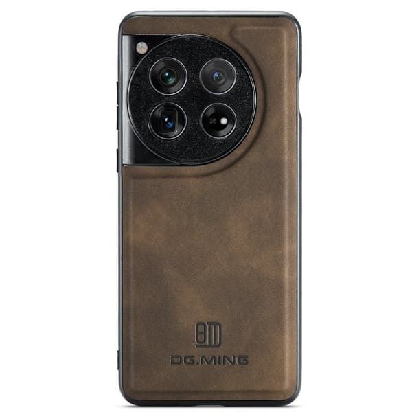 DG.MING Mobilskal till OnePlus 12 5G Läder+PC+TPU Stöttålig - Brun