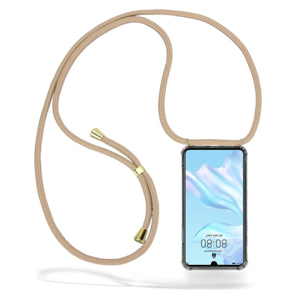 Boom Huawei P30 mobil halskæde etui - Beige Cord