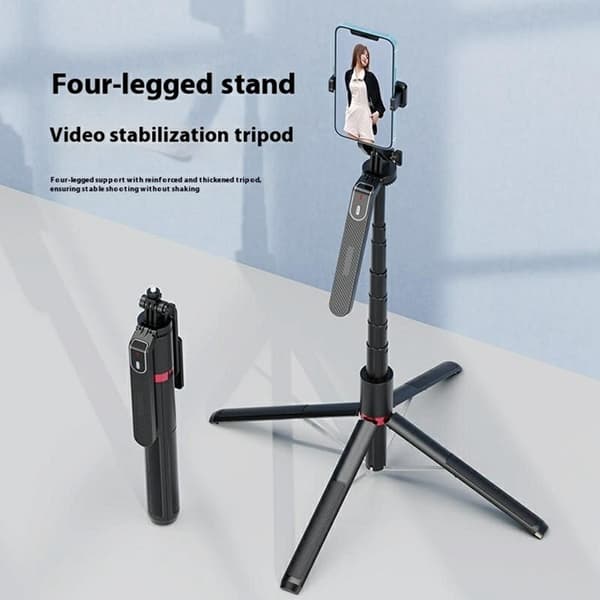Selfiestick Bluetooth med 1 Fyrkantig Fyllnadslampa P185MAX