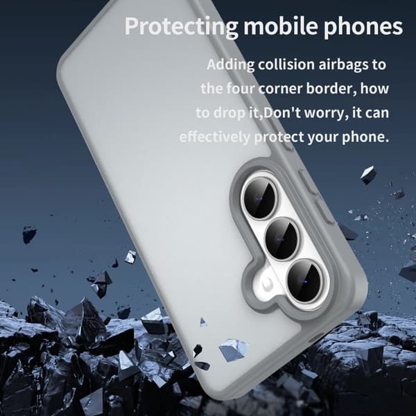 Samsung Galaxy S26 Skal Touch Matte Anti Drop TPU - Silver