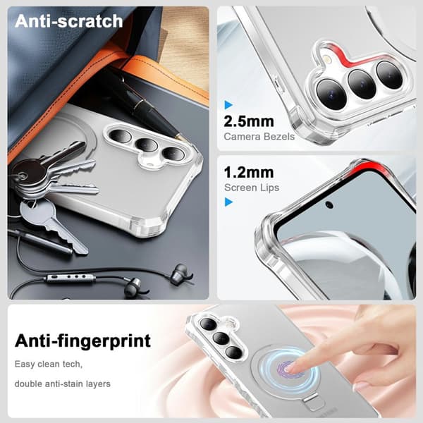 Mobilskal för Samsung Galaxy S26 Magnetiskt Kickstand TPU - Grå