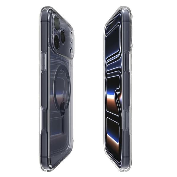 Spigen telefonetui til iPhone 17 Pro Ultra Hybrid Magsafe - Klar/Dybblå Blå
