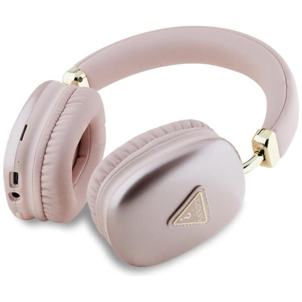 Guess Over-Ear Hörlurar Bluetooth 5.3 Metallic Triangle Logo Rosa