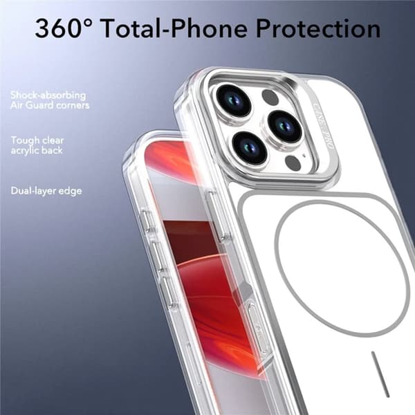 Mobilskal till iPhone 16 Pro Max MagSafe Lens Kickstand med Handrem - Vit Vit