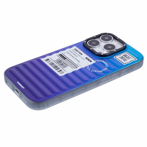 YOUNGKIT Mobilskal till iPhone 16 Pro Max Suitcase Style Blå