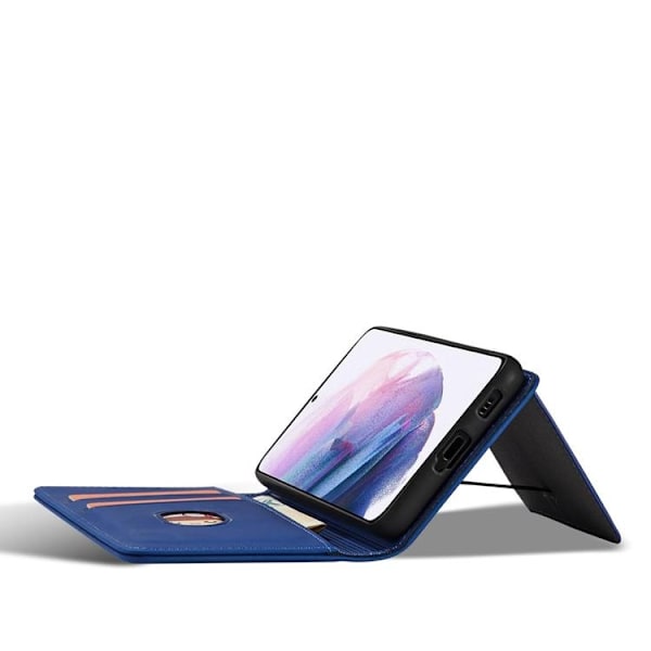 Galaxy S22 Plus Plånboksfodral Magnet Stand - Blå