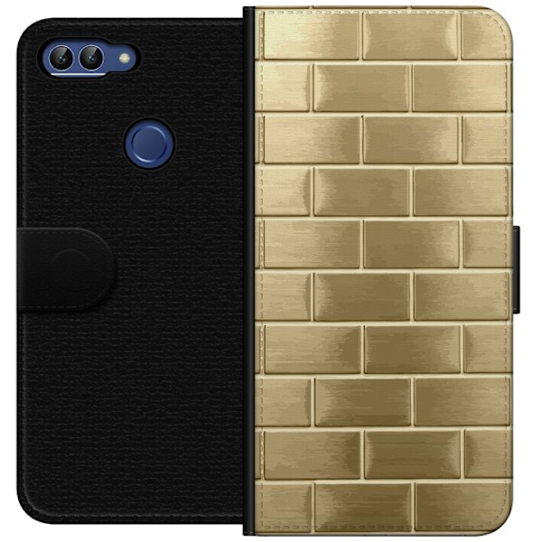 Pungcover til Huawei P smart med Gyldne Mursten