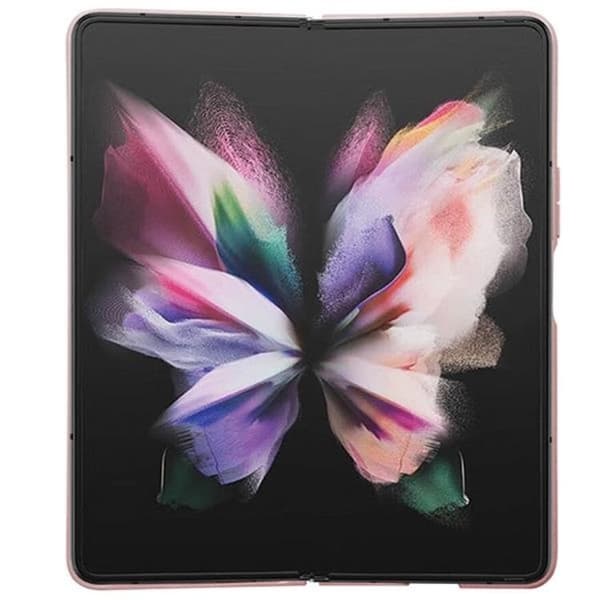 Guess Galaxy Z Fold 5 Mobilskal Läder 4G Triangle Strass - Rosa Rosa