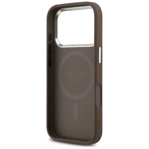 Guess Telefontaske til iPhone 17 Pro MagSafe 4G Trekantlogo - Brun Brun