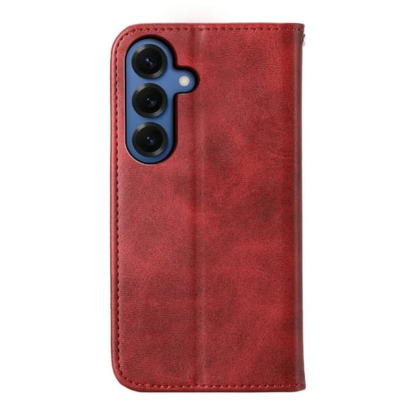 Plånboksfodral för Samsung Galaxy S26 Plus Konstläder med handledsrem - Röd