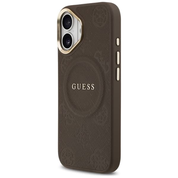 Guess Telefontaske til iPhone 17 Magsafe Peony Hot Stamp - Brun Brun