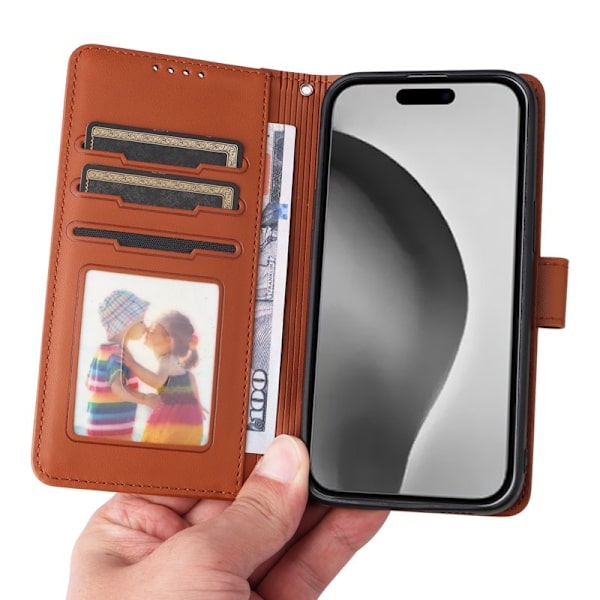 BETOPNICE iPhone 16 Pro Max Plånboksfodral - Detachable Konstläder- Brun