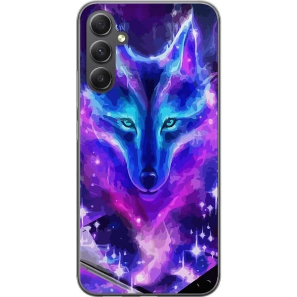 Telefontaske til Samsung Galaxy A16 5G med Neon Wolf