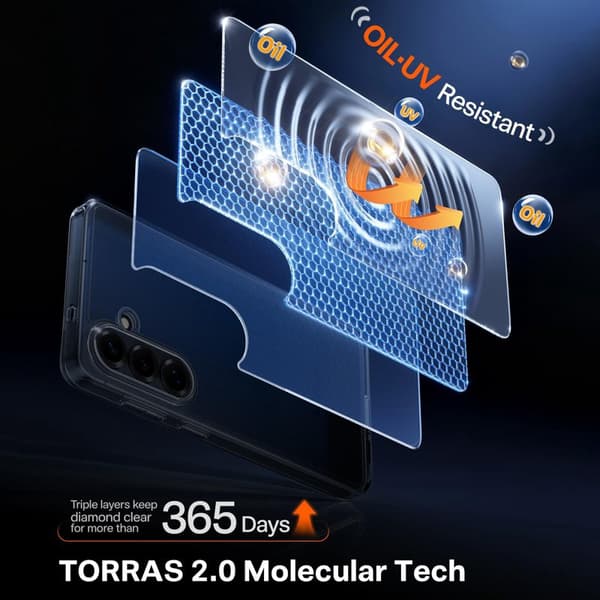 Torras Mobilskal för Samsung Galaxy S26 Plus Matt PC + TPU - Transparent