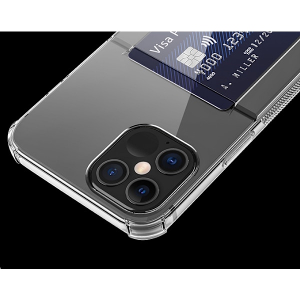 Flexicase-kotelo korttipaikalla iPhone 13 Pro - Musta Black