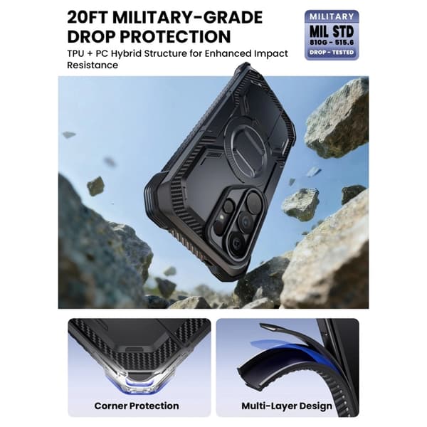 SupCase Mobilskal För Galaxy S26 Ultra Magsafe IBLSN Armorbox Clip Svart