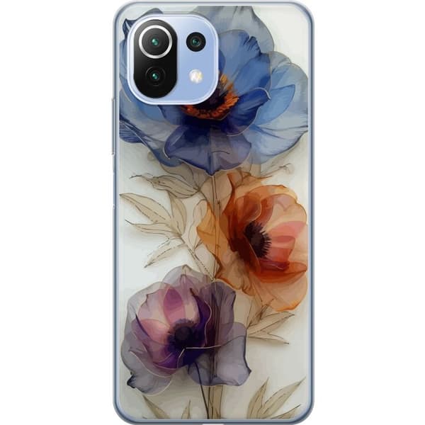 Mobilskal till Xiaomi Mi 11 Lite med Silkesblommor