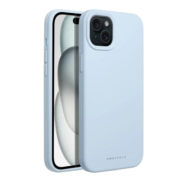 Roar iPhone 15 Plus Mobilskal Roar Cloud Skin - Ljusblå