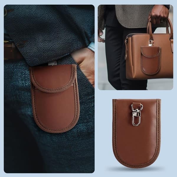 Tech-Protect RFID-beskyttelse Faraday nøglefri bilnøgleetui - sort Brun