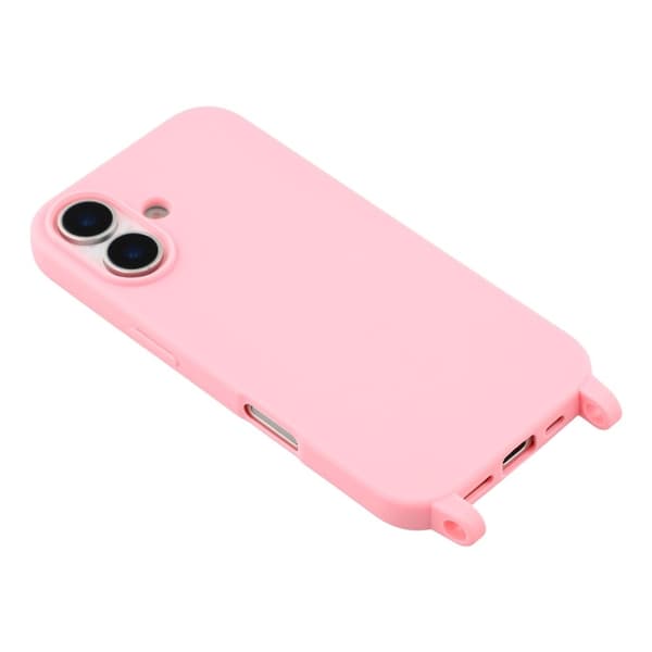 Mobilskal till iPhone 17 TPU med Hål för Rem - Rosa Rosa