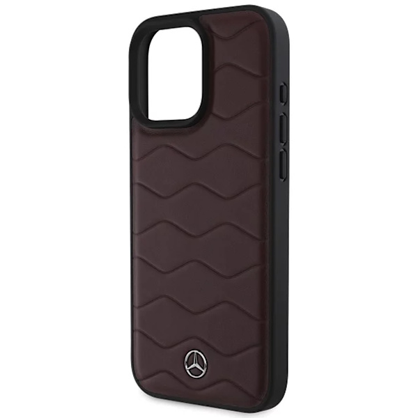 Mercedes Mobilskal till iPhone 16 Pro Max MB Waves Läder - Röd
