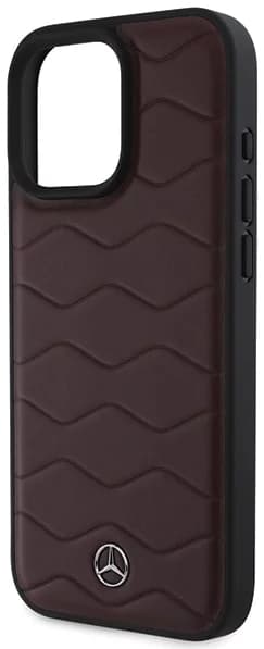 Mercedes telefontaske til iPhone 16 Pro Max MB Waves Læder - Rød Röd