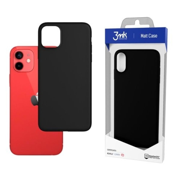 3MK Clear Skal iPhone 12 Mini - Musta Black