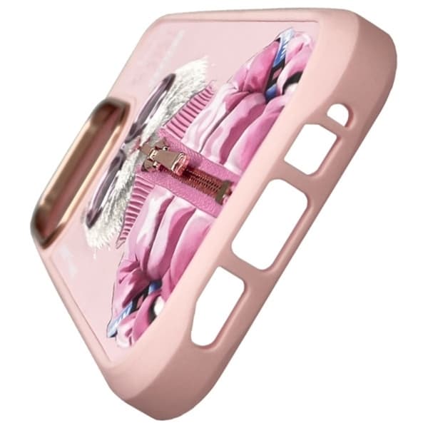 Nimmy Mobilskal till iPhone 16 Pro Cool & Cute 2.0 Cat - Rosa Rosa