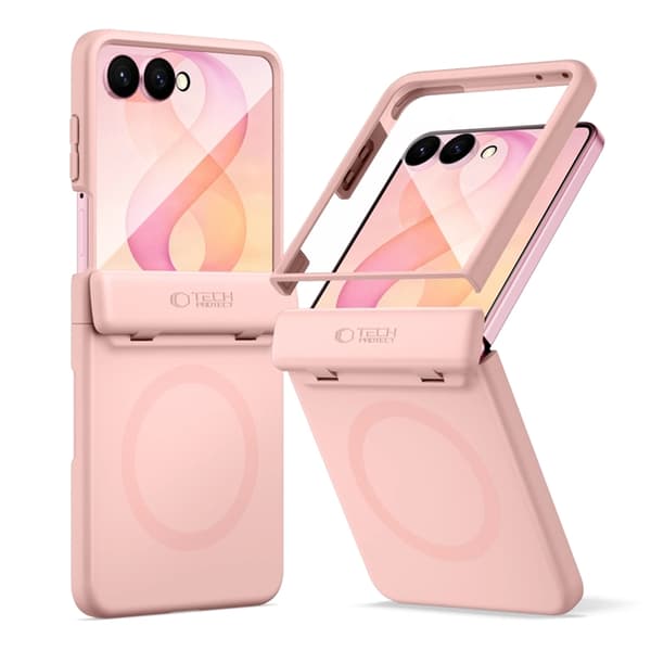 Tech-Protect Mobilskal För Galaxy Z Flip 8 Magsafe Kevlar Aura - Rosa