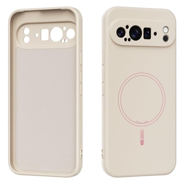 ABEEL Mobilskal till Google Pixel 9 Pro XL MagSafe Touch Silikon Beige