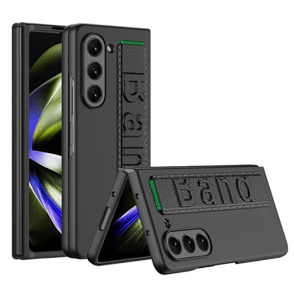 GKK Galaxy Z Fold 5 Mobilskal Wristband - Svart Svart