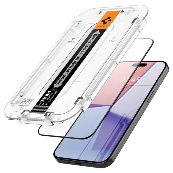 Spigen iPhone 15 Härdat Glas Skärmskydd 'EZ' Fit - Svart
