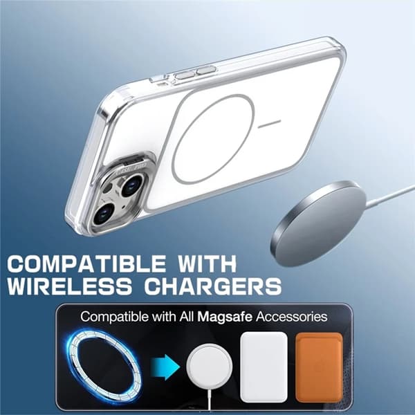 Mobilskal till iPhone 15 MagSafe Lens Kickstand med Handrem - Vit Vit