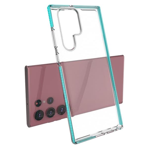 Galaxy S22 Ultra Skal Spring Gel - Tummansininen Blå